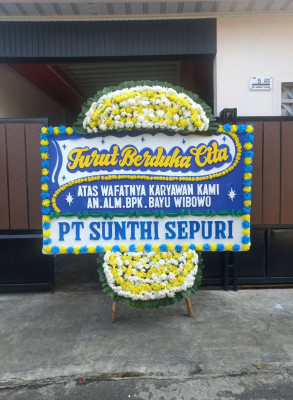 Papan Bunga Duka di Lebak Bulus