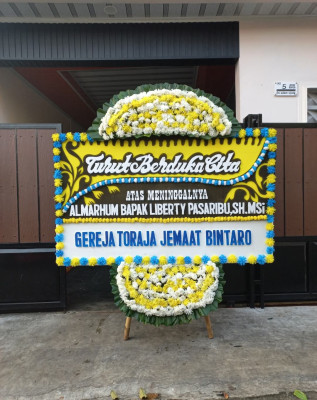 Papan Bunga Duka di Lebak Bulus