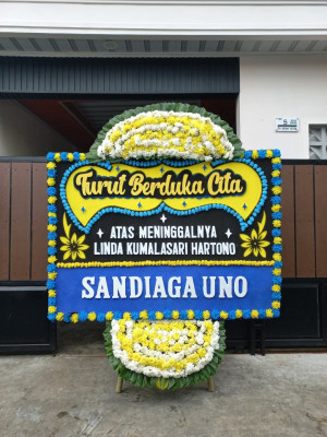 Papan Bunga Duka di Lebak Bulus